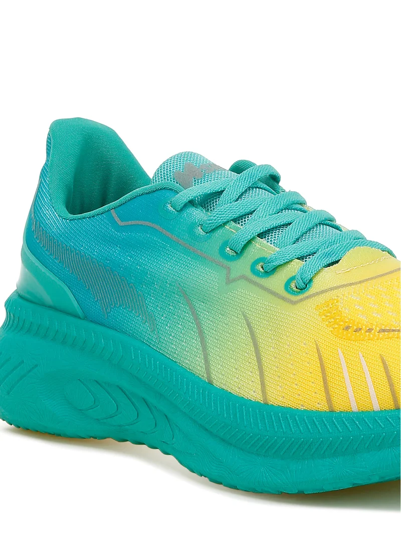 London Rag Gradient Flyknit Sneakers in Green