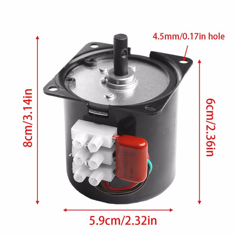 Generic GenericWhite M 2017 Automatic Incubator Eggs Hatcher Engine Reversible Geared Motor 25rmin 220V apr11_35  - Image 3