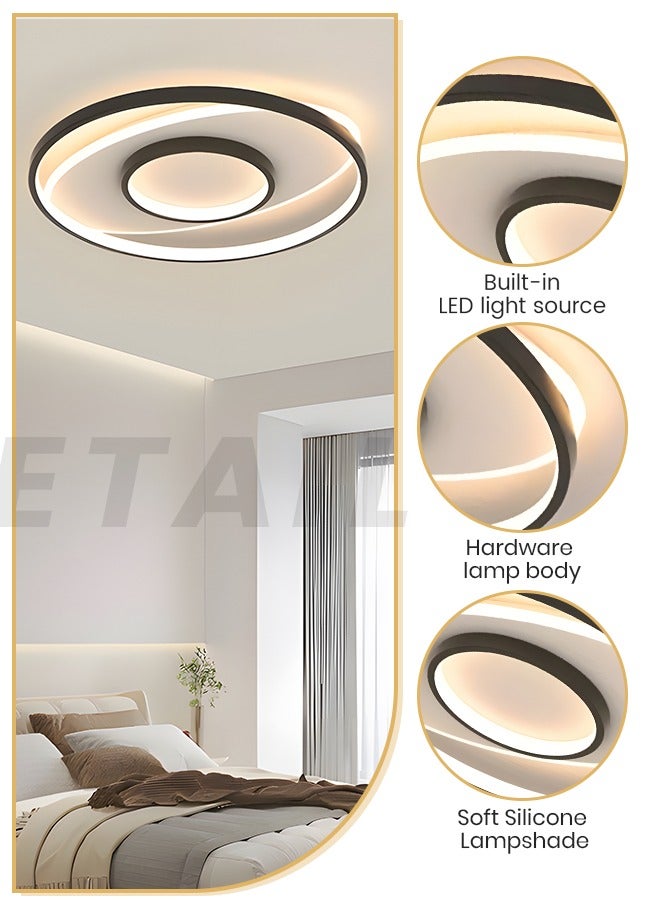 YATAI LIGHTING ضوء سقف LED حديث لغرفة النوم، غرفة المعيشة والدراسة بتصميم جديد بسيط وإحساس فاخر - قابل للتعديل بثلاثة ألوان، إضاءة ثلاثية الحرارة - Image 5