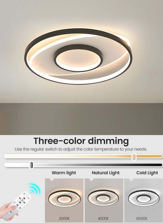 YATAI LIGHTING ضوء سقف LED حديث لغرفة النوم، غرفة المعيشة والدراسة بتصميم جديد بسيط وإحساس فاخر - قابل للتعديل بثلاثة ألوان، إضاءة ثلاثية الحرارة - Image 4