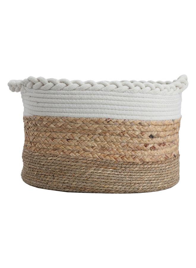 Alsaif Cotton Baskets Set 25 30 28 Cm 3 Pieces Round Beige  - Image 2