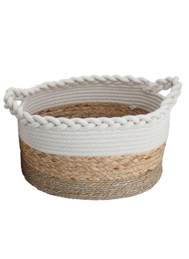 Alsaif Cotton Baskets Set 25 30 28 Cm 3 Pieces Round Beige  - Image 4