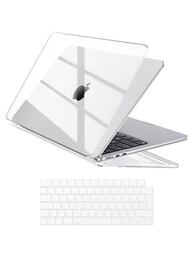 Case Compatible with MacBook Air 13 inch 2025 2024 2023 2022 M4 A3240 M3 A3113 M2 A2681 Plastic Hard Shell + TPU Keyboard Skin Cover for 13.6 Case, Crystal Clear - Image 1