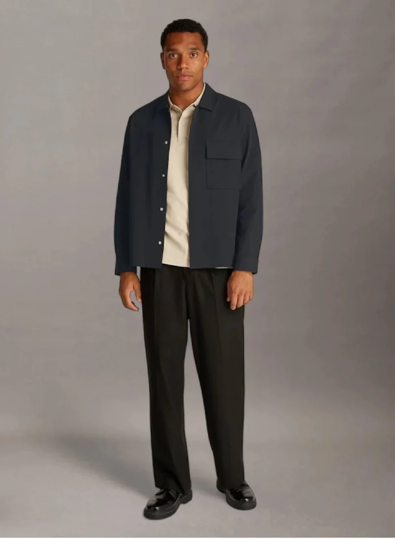 Calvin Klein Ck Black Stretch Overshirt for Men | Best Price UAE