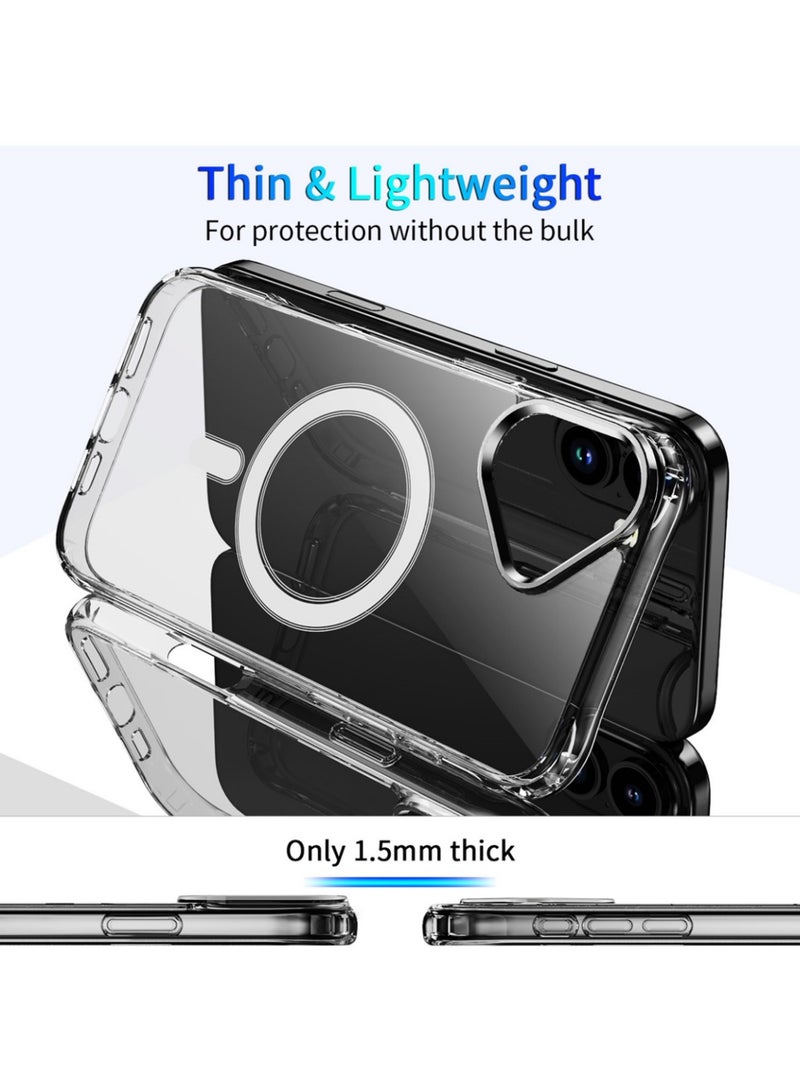 Abania iPhone 17 Case Clear MagSafe Magnetic Phone Case Anti-Yellowing Military-Grade Shockproof Slim Protective Phone Cover for iPhone 17 6.3 inch - Image 3