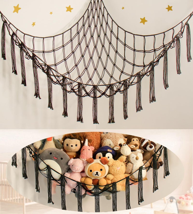 mirolam Stuffed Animal Storage Hammock Net - Toy Hammock Net for Stuffed Animals Corner - Hanging Stuff Animal Organizer Holder Large Organization Boys Room Decor - Image 1