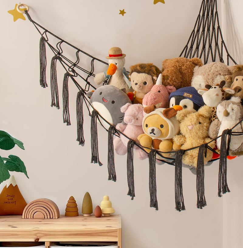 mirolam Stuffed Animal Storage Hammock Net - Toy Hammock Net for Stuffed Animals Corner - Hanging Stuff Animal Organizer Holder Large Organization Boys Room Decor - Image 2