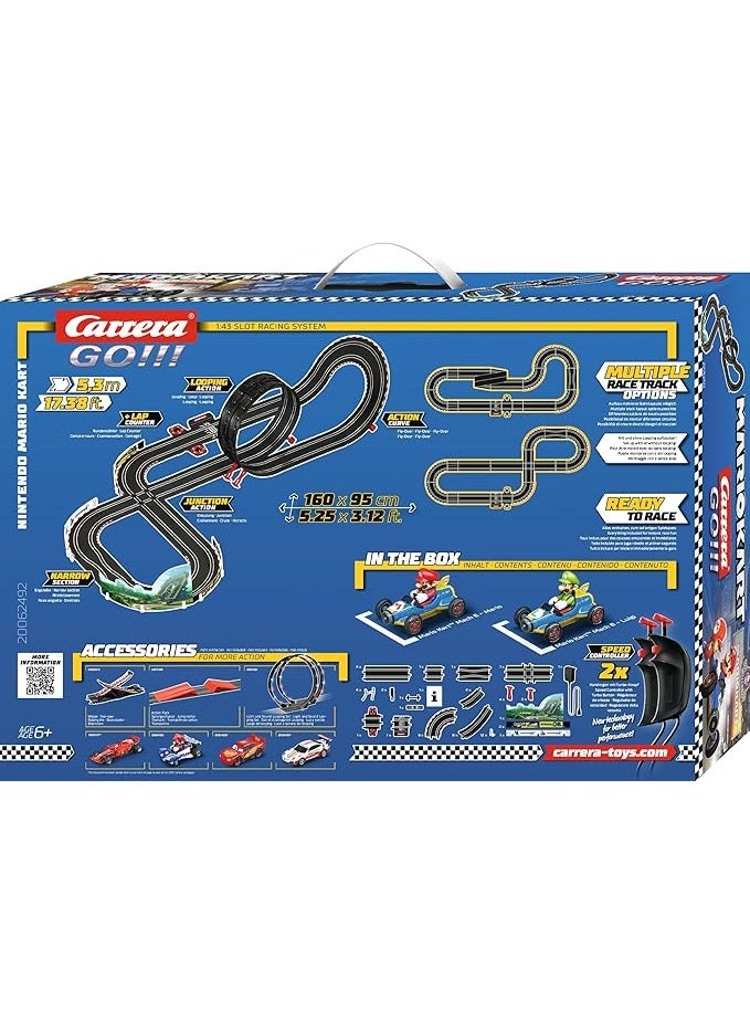 Carrera GO!!! Nintendo Mario Kart Mach 8 Slot Car Racing Track Set 5.3m 1:43 Scale with Loop, Flyover & Lap Counter – Mario vs Luigi - Image 3