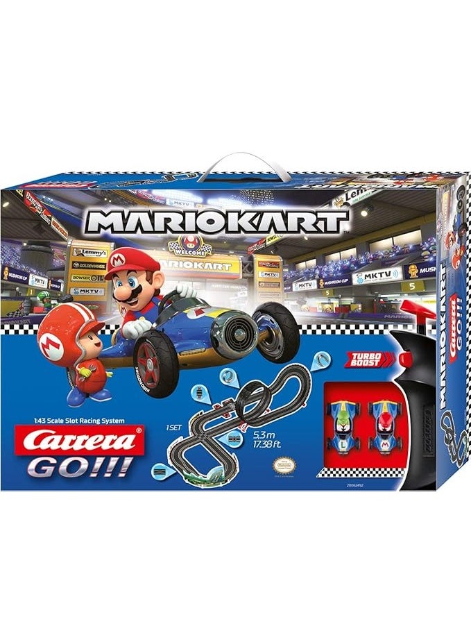 Carrera GO!!! Nintendo Mario Kart Mach 8 Slot Car Racing Track Set 5.3m 1:43 Scale with Loop, Flyover & Lap Counter – Mario vs Luigi - Image 2