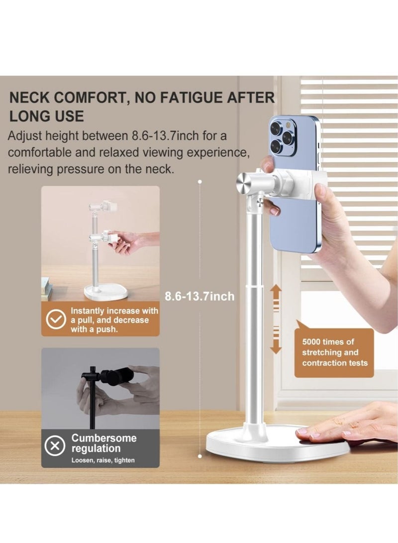 Captaintech Cell Phone Stand Aluminum Alloy Adjustable Cell Phone Stand Experience Ultimate Comfort and Stabilityfor Desk and Home Use - Image 4