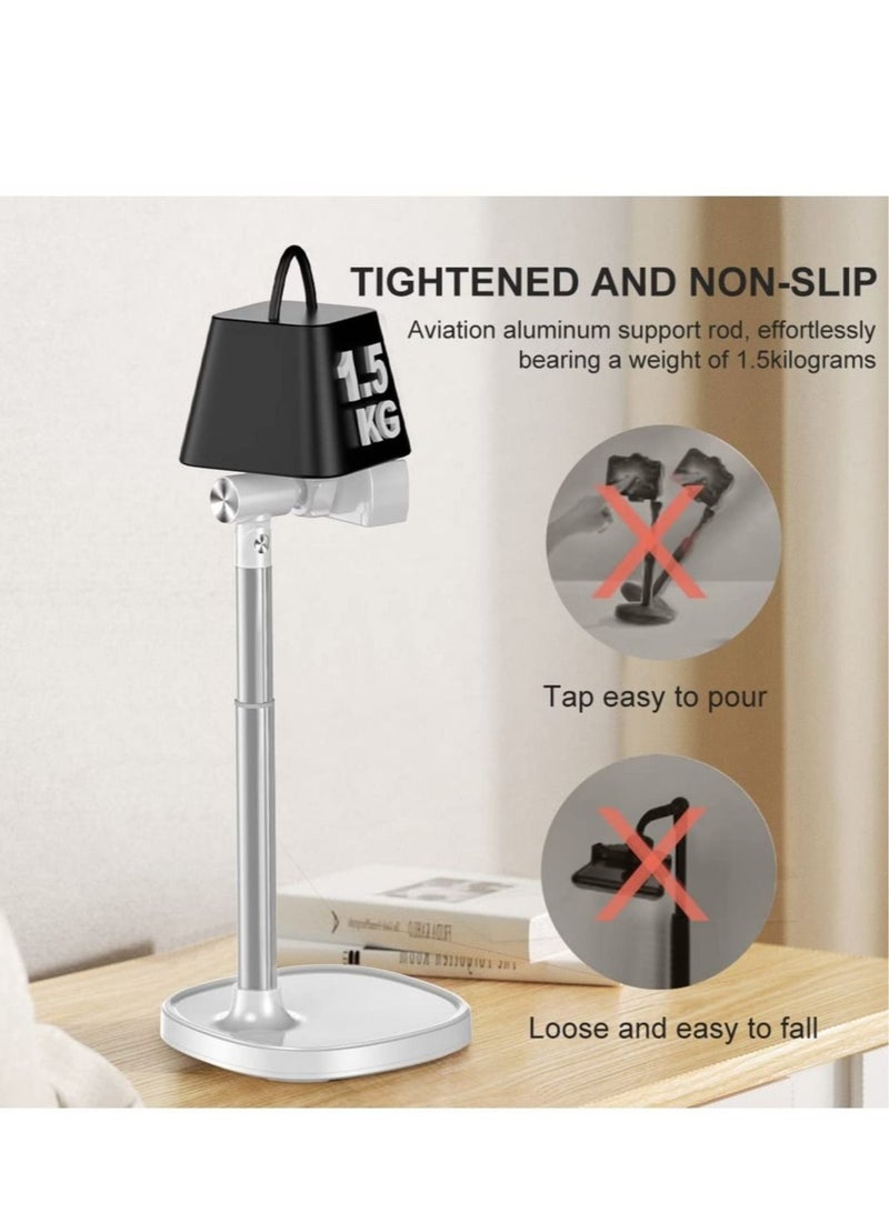 Captaintech Cell Phone Stand Aluminum Alloy Adjustable Cell Phone Stand Experience Ultimate Comfort and Stabilityfor Desk and Home Use - Image 5