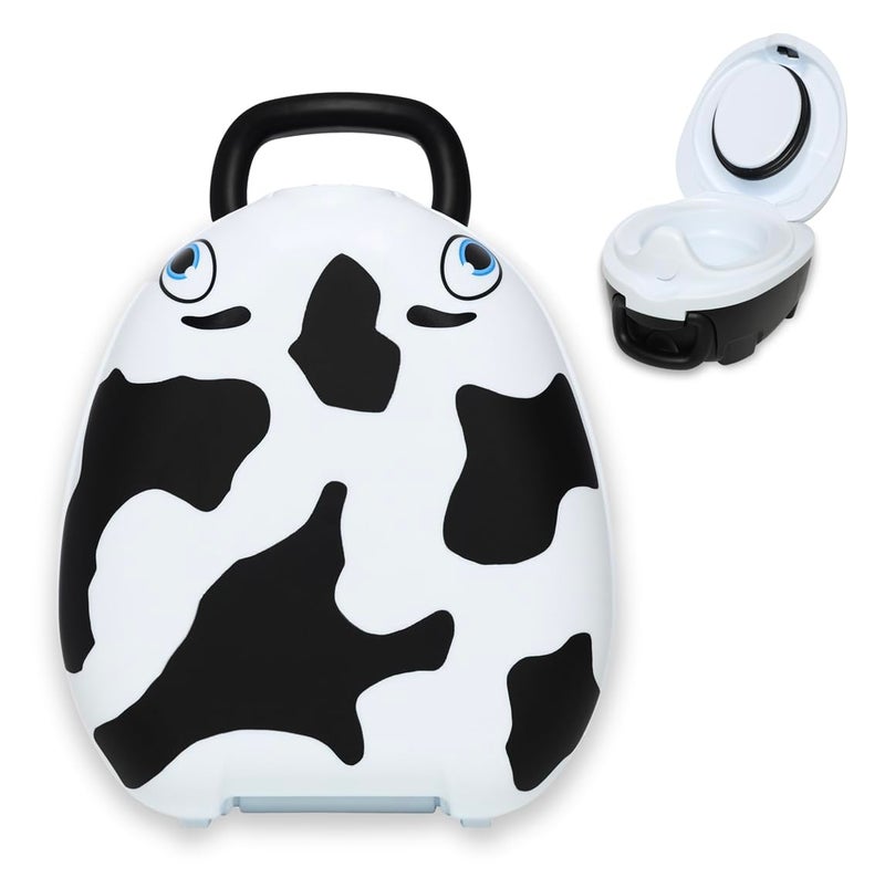 My Carry Potty Cow Travel Potty AwardWinning Portable Toddler Toilet Seat for Kids to Take Everywhere