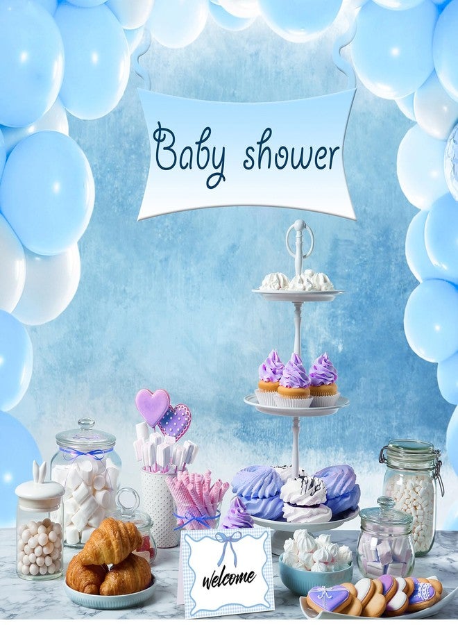 مايتيز مجموعة مايتيز من 24 قطعة من بطاقات أماكن الجلوس المزينة بفيونكات زرقاء بنقشة مربعات، مقاس 6 × 4 بوصة، بتصميم صيفي، مناسبة لحفلات الشواء الصيفية وحفلات توديع العزوبية. - Image 4