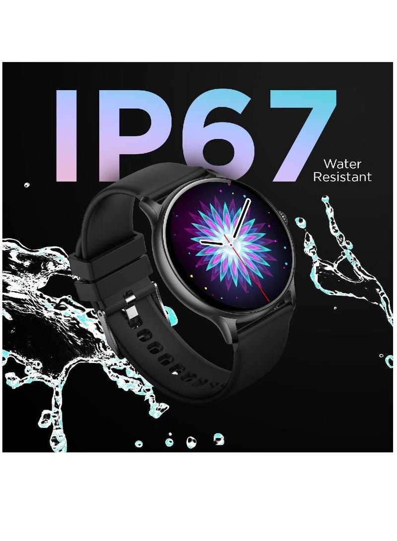 Zoom Plus Bluetooth Calling Round Dial Full Touch Multi-Function Smartwatch For Men & Women Black - Image 3