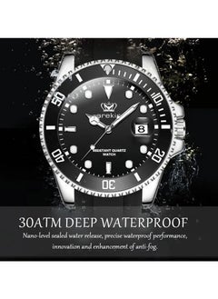 carekiso Men's Quartz Black Silicone Band Black Dial Watch 41mm  - Image 2
