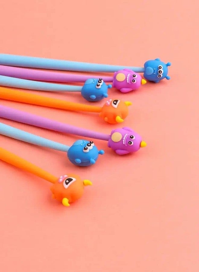 Radhya Accessories 2 pcs Monster Floppy Pens for Kids Gel Pens Set for School & Office Flexible Cartoon Pen for Office, Dancing Pens, Kawaii Stationery Birthday Return Gift - Image 3