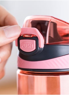 flâneur Stylish Easy-Grip 480ml Push-Button Lock Water Bottle - Travel Bottle, Durable Sports Bottle, BPA-Free, Compact and Lightweight Bootle for Gym and Office, Eco-Friendly Hydration  - Image 3