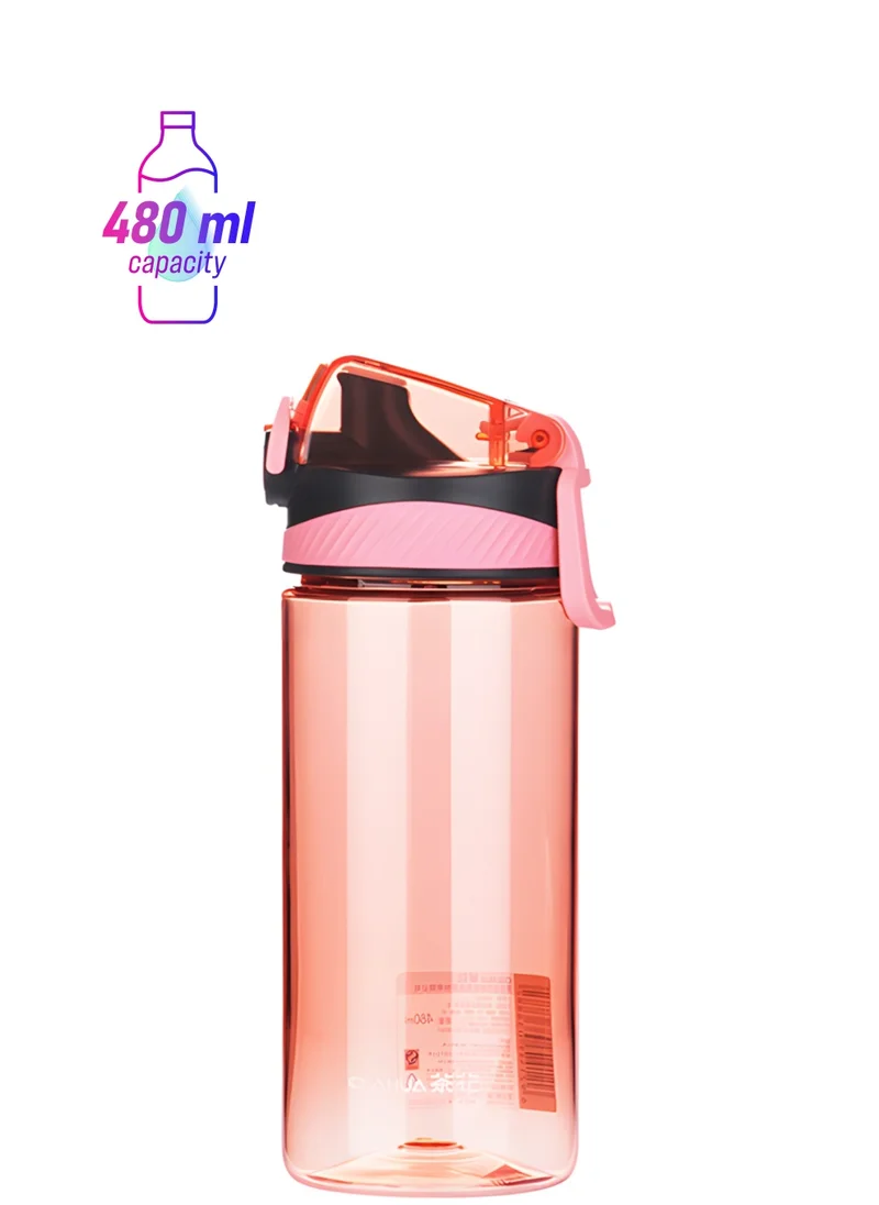 flâneur Stylish Easy-Grip 480ml Push-Button Lock Water Bottle - Travel Bottle, Durable Sports Bottle, BPA-Free, Compact and Lightweight Bootle for Gym and Office, Eco-Friendly Hydration