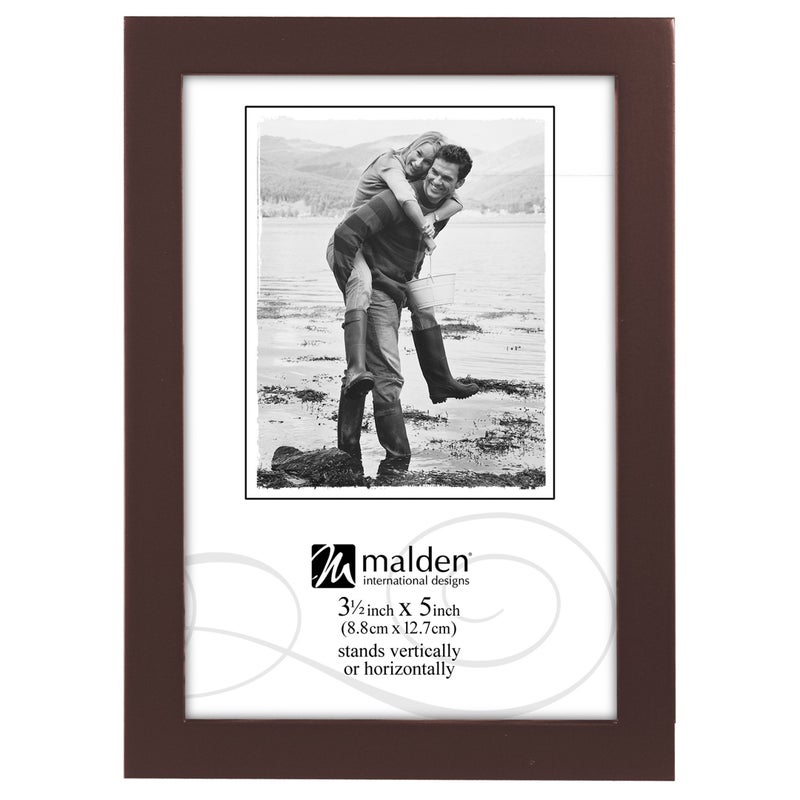 Malden International Designs Dark Walnut Concept Wood Picture Frame, 3x5, Walnut - Image 5