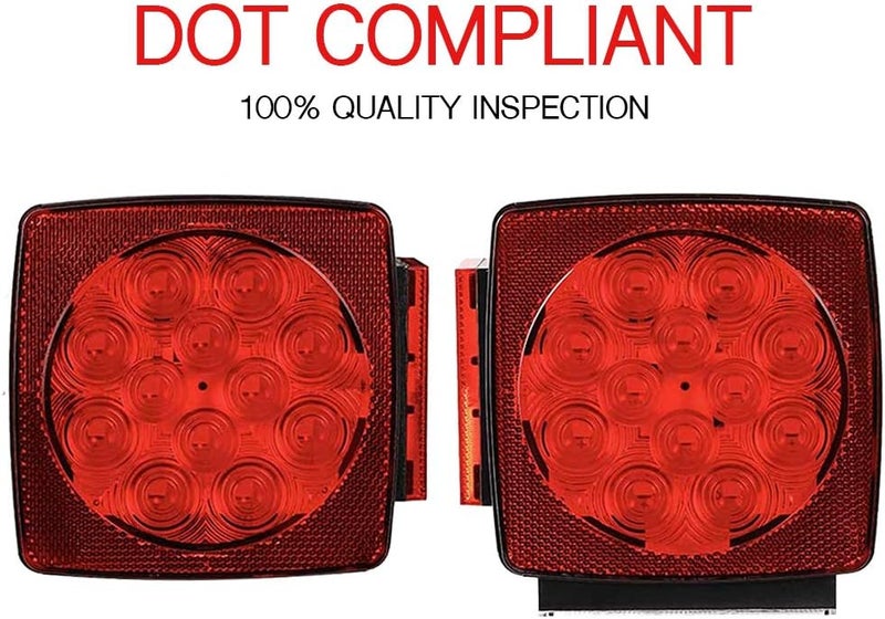 MAXXHAUL أضواء المقطورة اليمنى واليسرى الق��بلة للغمر 50343 12V LED للمقطورات التي يقل عرضها عن 80 بوصة - Image 5
