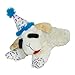 Multipet Lamb Chop Dog Plush Toy wBirthday Hat Squeaky Toy for All Dogs Extra Soft Plush Stuffed Animal for Cuddling Playing 105 Blue Hat 5 Squeakers - Image 3