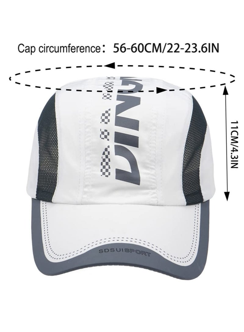 SOLARAE Quick Drying Baseball Cap, Sun Hats for Men & Women, Mesh Lightweight Protection UV for Outdoor Sports (White) - Image 3