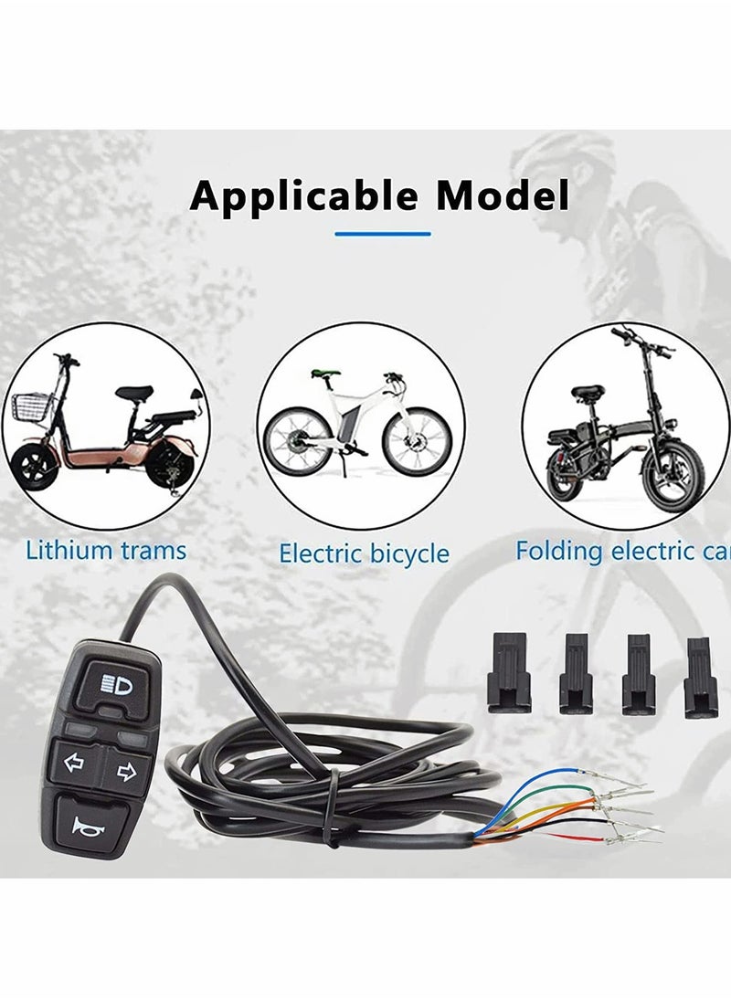 Captaintech 3,in,1 Motorcycle Headlight Control Switch, Waterproof Light Horn and Turn Signal Switch for 48V Electric Bikes, Fits 7/8 Handlebar  - Image 5