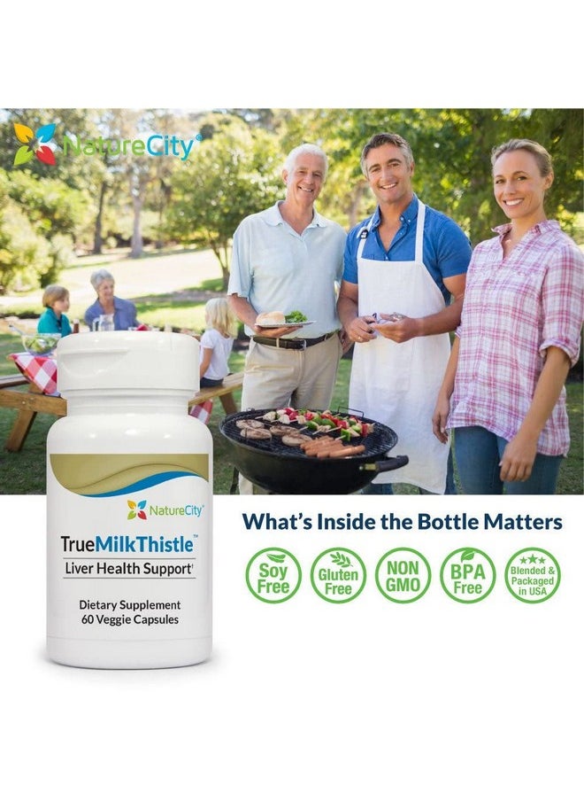 NatureCity - Truemilkthistle ; 525Mg Of Milk Thistle (80% Silymarin) Containing 420Mg Of Silymarin Liver Health Support 60 Veggie Capsules - Image 1
