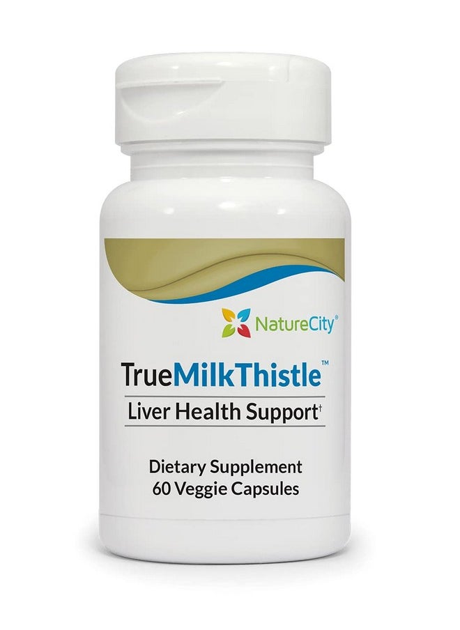 NatureCity - Truemilkthistle ; 525Mg Of Milk Thistle (80% Silymarin) Containing 420Mg Of Silymarin Liver Health Support 60 Veggie Capsules - Image 1