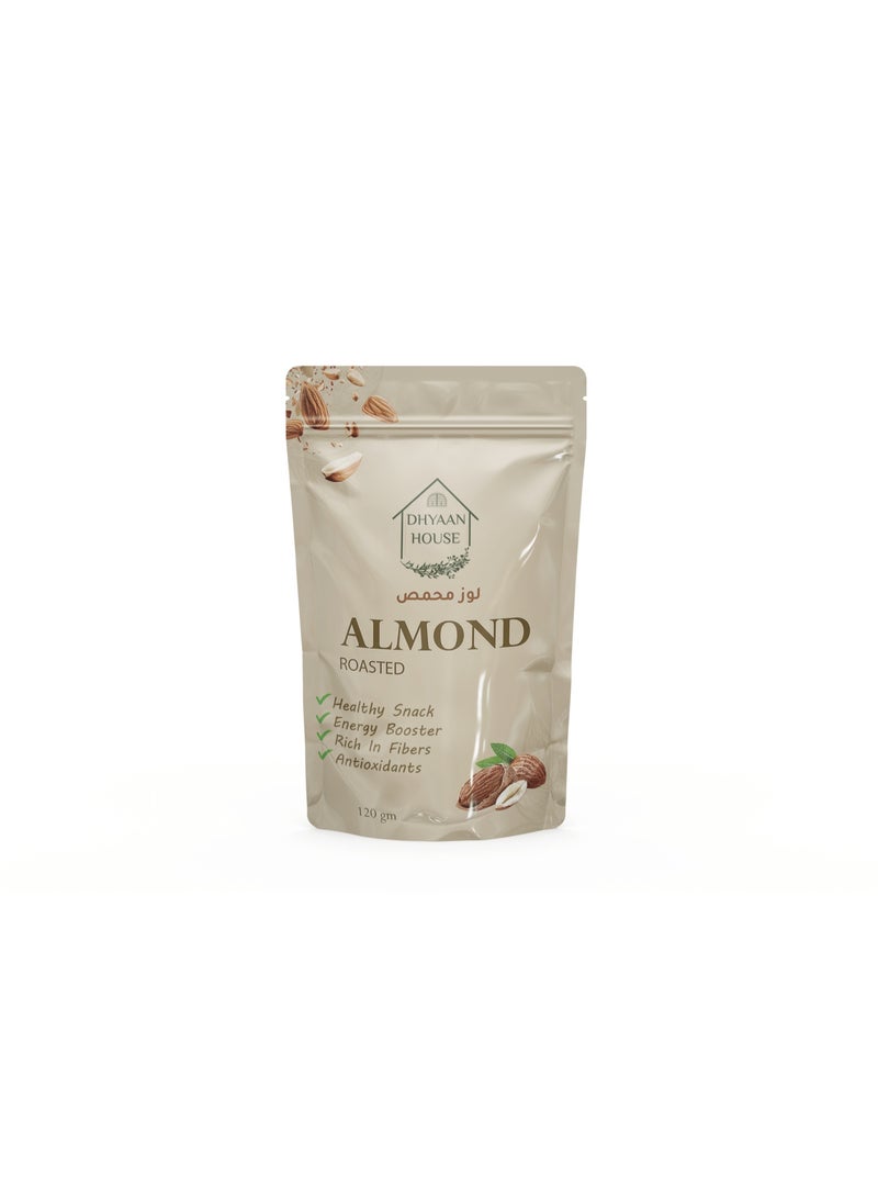 Dhyaan House Roasted Almond - 120 gm - Image 1