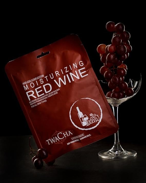Generic RED WINE MOISTURISING FACIAL KIT FOR INSTANT GLOW AND REMOVE DARK SPOTS SUITABLE FOR ALL SKIN TYPES SINGLE USE 53 GM  - Image 1