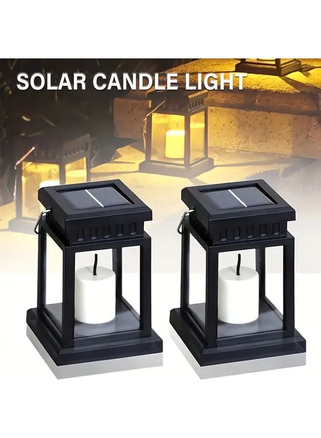 فانوس شعلة شمسي ذو ضوء أبيض دافئ، زينة خارجية معلقة مع مستشعر ضوء ذكي للحديقة - Image 2