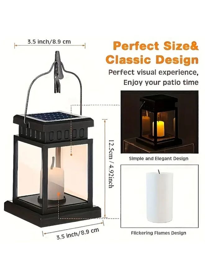 فانوس شعلة شمسي ذو ضوء أبيض دافئ، زينة خارجية معلقة مع مستشعر ضوء ذكي للحديقة - Image 4