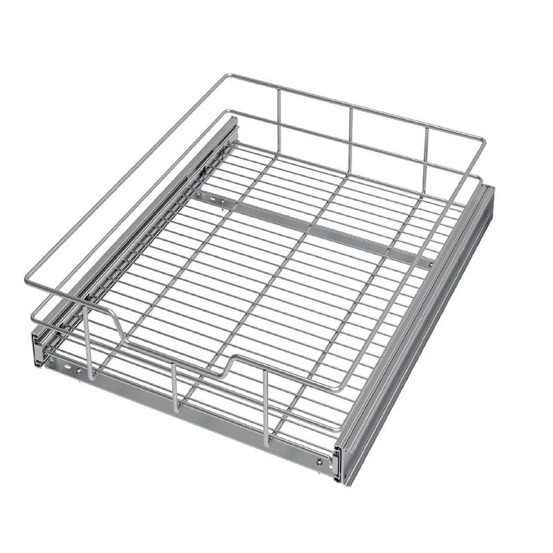 Pull Out Cabinet Organizer 14 W X 22 D Slide Out Drawers For Kitchen Organizers and Storage Pull Out Drawers For Cabinets Capacity Heavy Duty Caddy Cabinet Shelves ChromePlated Bathroom Pantry