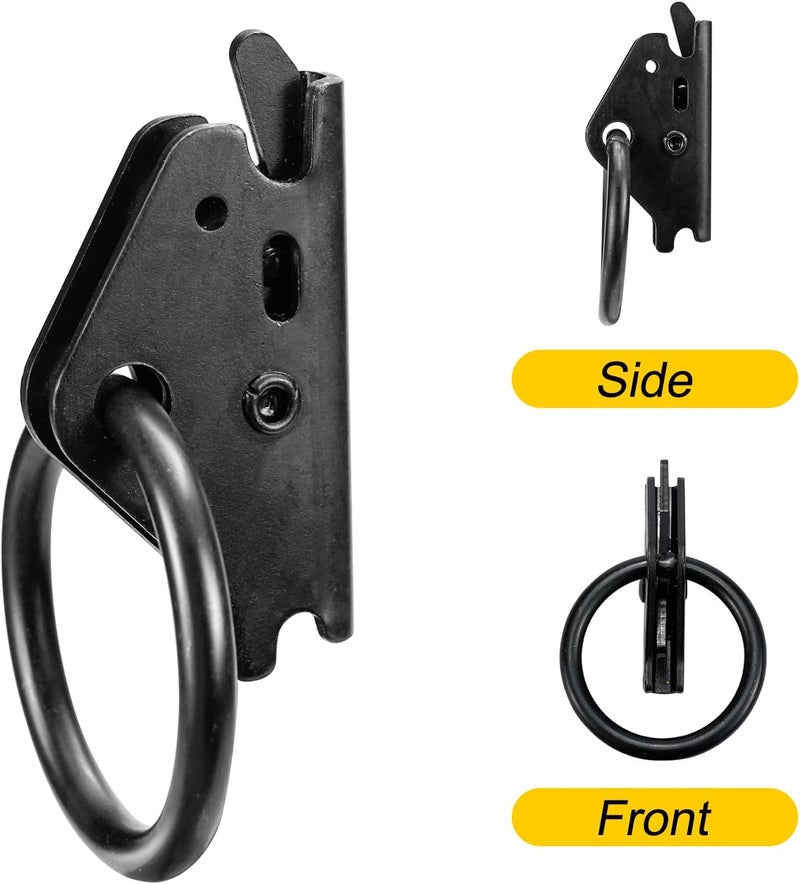 BOKE YOUNG 10-Pack Heavy Duty Steel E-Track O-Rings Tie-Down Anchors, for Trailers, Trucks, E Track Accessories to Secure Cargo in Enclosed/Flatbed Trailer Truck, Working Load Limit 1500lbs, Black - Image 3