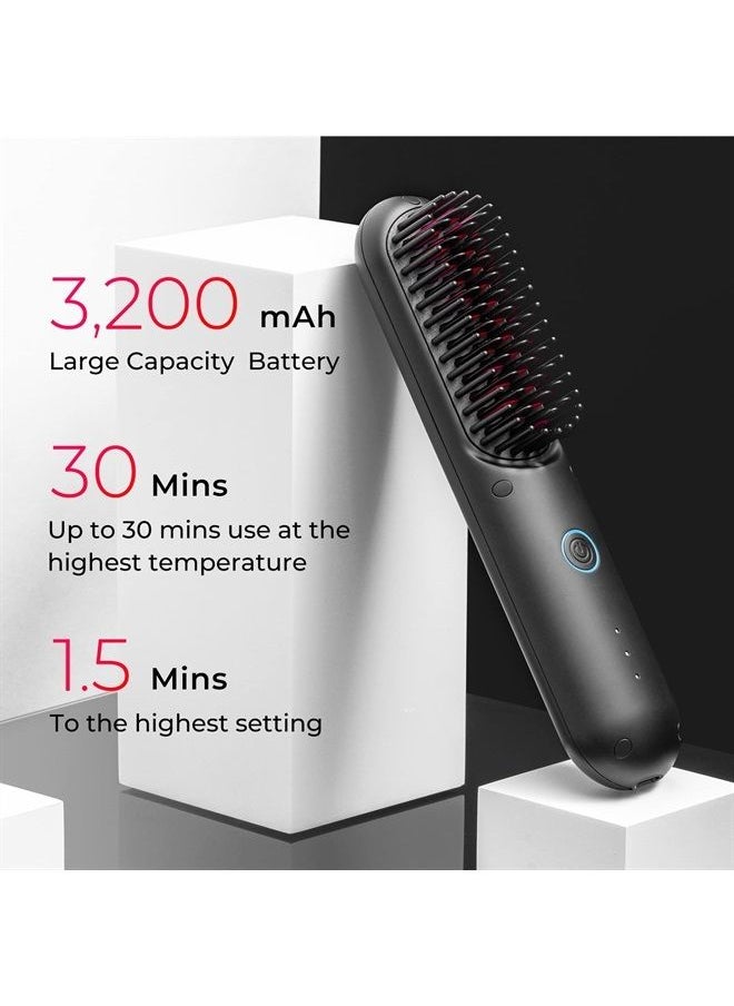 TYMO - Porta Cordless Hair Straightener Brush, Portable Straightening Brush with Negative Ion, Hot Comb Hair Straightener for Women, Lightweight & Mini to Carry Out, USB Rechargeable, Anti-Scald - Image 1
