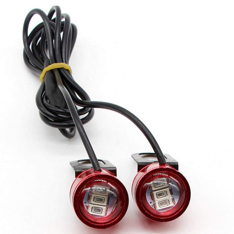 TRP Traders 1 Pair of DC Waterproof, 12v LED Strobe Lights for Motorcycles , Flash Warning Brake Light Lamp 12v Spotlight RED. - Image 5