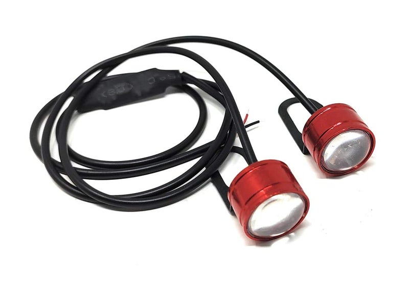 TRP Traders 1 Pair of DC Waterproof, 12v LED Strobe Lights for Motorcycles , Flash Warning Brake Light Lamp 12v Spotlight RED. - Image 3