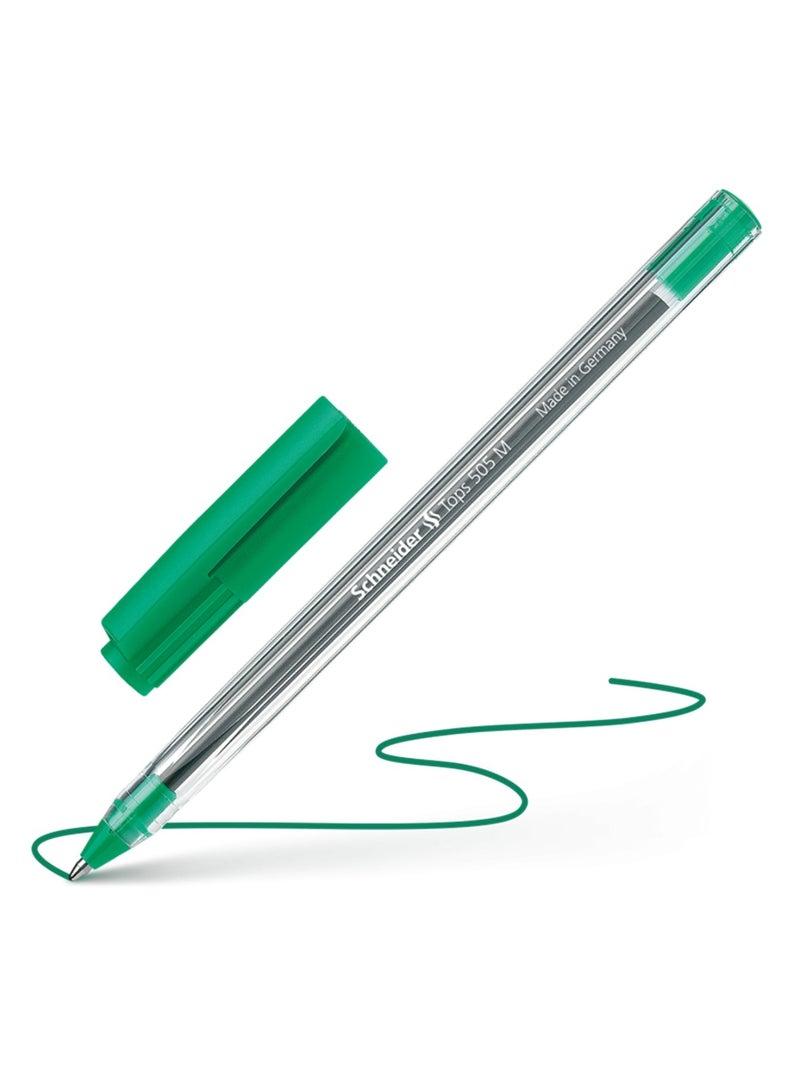 Schneider قلم حبر جاف 50 قطعة 505 برأس متوسط حبر أخضر - Image 2