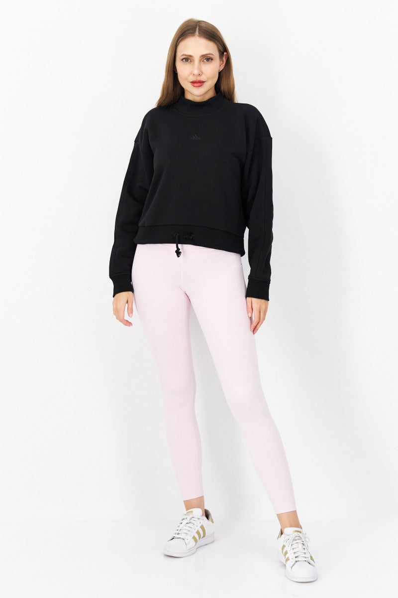 Adidas Women Sportswear Fit Long Sleeve Sweatshirt, Black - Image 2