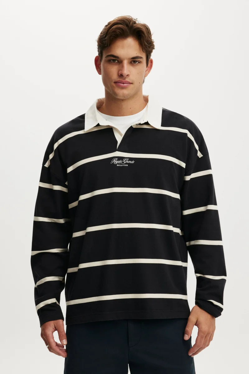 Cotton On Box Fit Rugby Polo