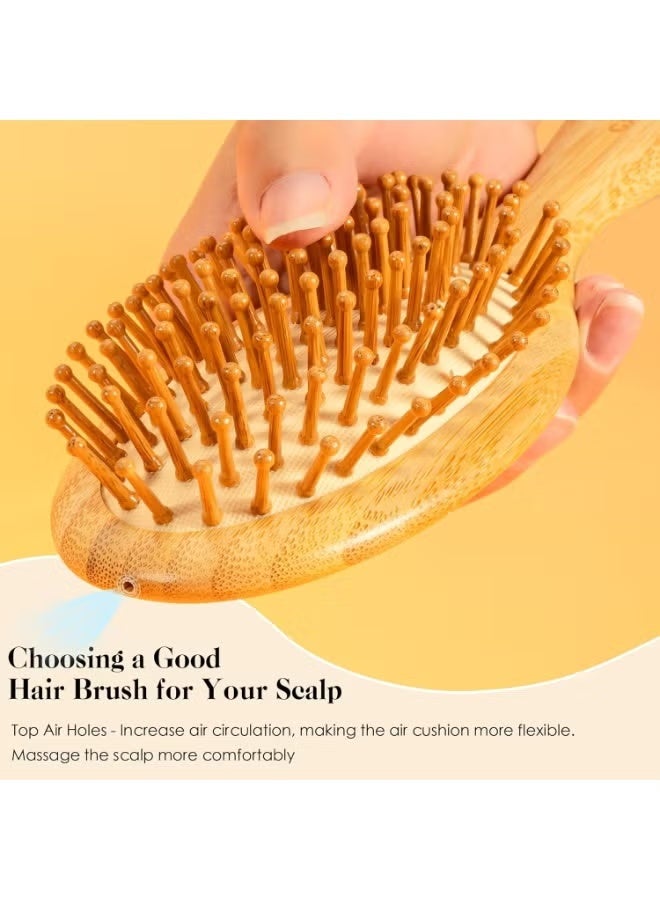 Bamboo Hair Brush – Natural Wooden Paddle Hairbrush with Bamboo Bristles for Hair Growth & Scalp Massage, Detangling Brush for Women, Men & Kids, Suitable for All Hair Types, Ergonomic Handle - Image 4