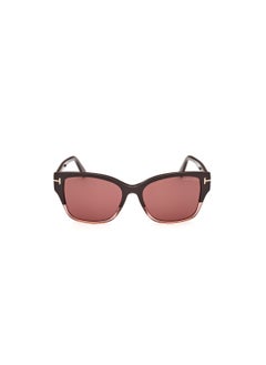 TOM FORD Women's Butterfly Shape Acetate Sunglasses FT110848Z55 Lens Size: 55 Millimeter - Shiny Dark Brown  - Image 2