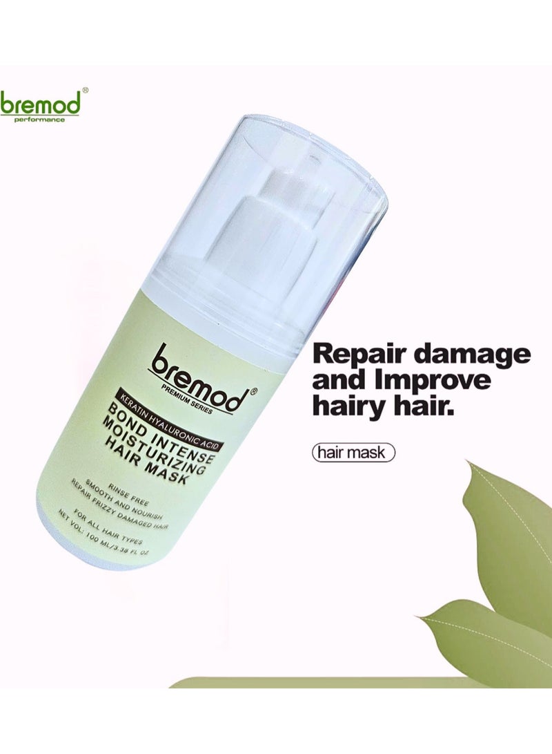 BREMOD Keratin Hyaluronic Acid Bond Intense Moisturizing Hair Mask Rinse Free 100ml - Image 2