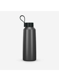 Quechua 1 L stainless steel water Flask 100 with screw cap for hiking - Grey  - Image 2