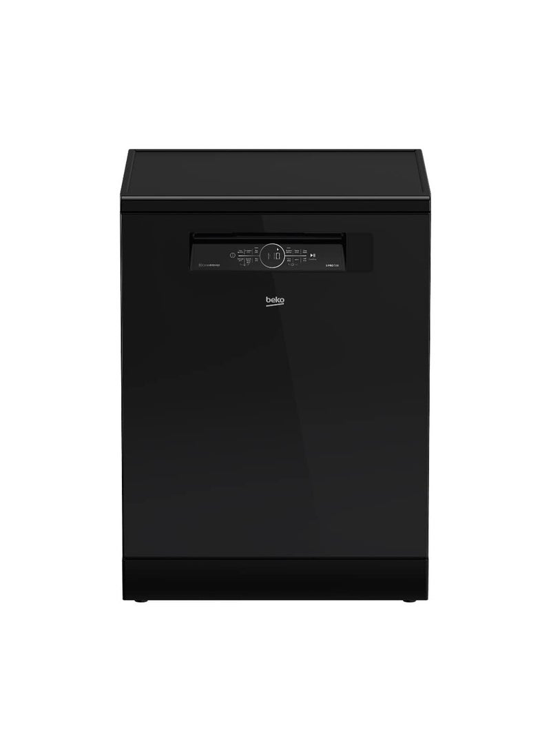 Beko Dishwasher 60 cm 6 program 15 person - Black Glass BDFN36531GB 15 OZ BDFN36531GB black - Image 1
