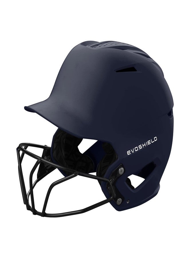 EvoShield XVT™ 2.0 Matte Batting Helmet with Facemask - Navy, Medium/Large - Image 1