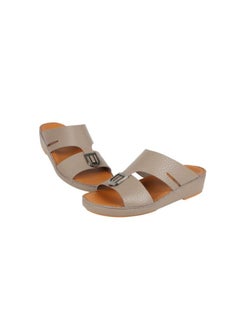 barjeel uno 008-3729 Barjeel Uno Mens Arabic Sandals BS 39 Taupe  - Image 3