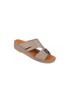 barjeel uno 008-3729 Barjeel Uno Mens Arabic Sandals BS 39 Taupe  - Image 2