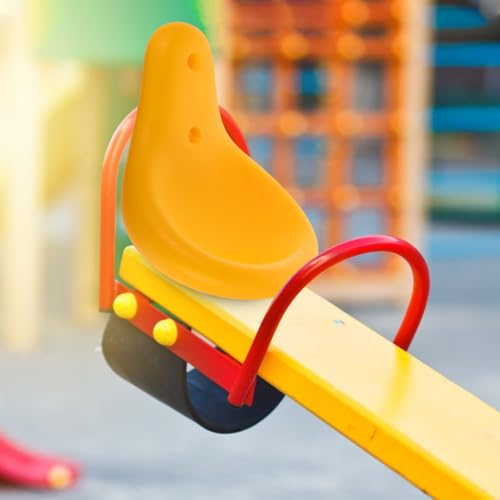 Hemoton Outdoor Playground Equipment Plastic Seesaw Seat Replacement for Kids Parks Community Areas Yellow 1377 X 1062 X 708 Inch Comfortable and Easy to Install - Image 5